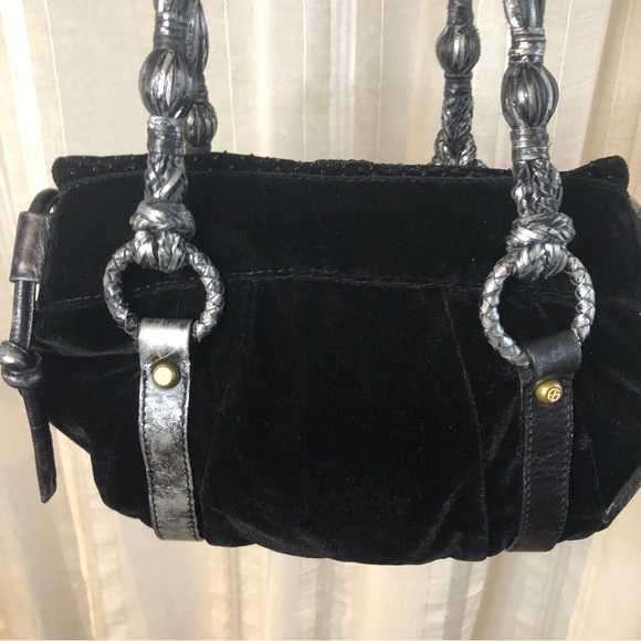 Francesco Biasia velvet beaded shoulder bag - Picture 3 of 8